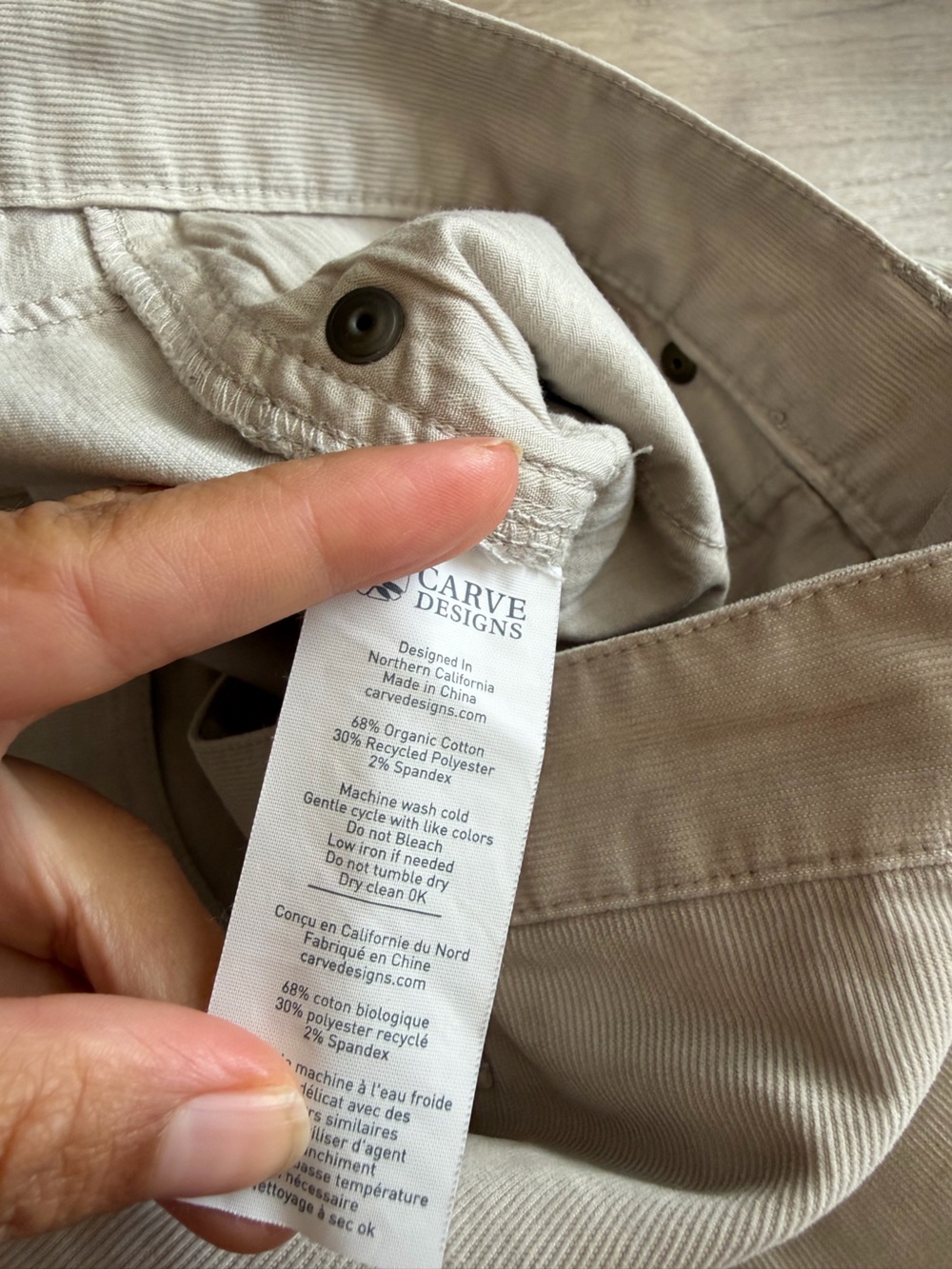 CARVE DESIGNS oahu 10" shorts Sz 12 Tan Cream Organic Cotton - Picture 4 of 7